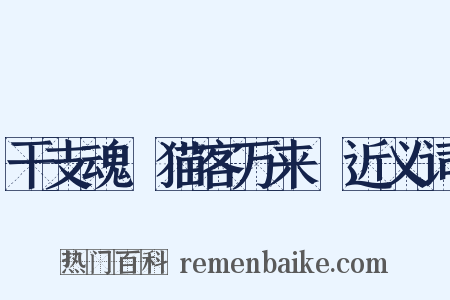 干支魂～猫客万来～近义词是什么意思的图片